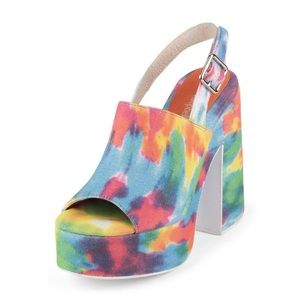 Jeffery Campbell Rainbow Tie-Dye Heels